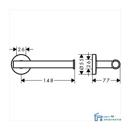 Hansgrohe 41726000 LOGIS держатель туалетной бумаги, хром 41726000 фото