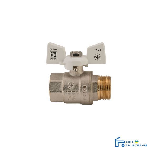 Кран шаровый KOER 3/4" ГШБ (KR.218.W) белый (KR0183) KR0183 фото