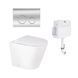 Комплект: Qtap Swan унітаз підлоговий Rimless QT16223178W + Nest комплект інсталяції 2в1 (кругла клавіша Chrome) QT0122490S4Q1 + QT0111M11112CRM SD00052186 фото 2
