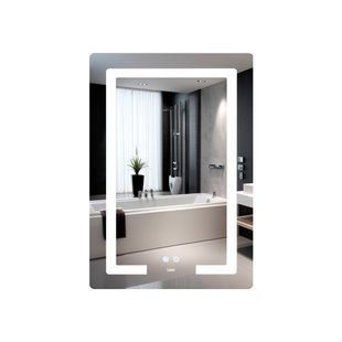 Дзеркало Lidz Kubis (KU2) 600х800 з LED-підсвічуванням Touch, з антизапітнінням, з диммером, рег. яскравості LD78LF937608048449 SD00054573 фото