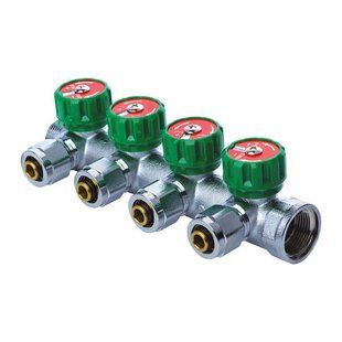 Колектор вентильний з фітингом KOER KR.1122-4 1&rdquo;x4 WAYS (KR2655) KR2655 фото
