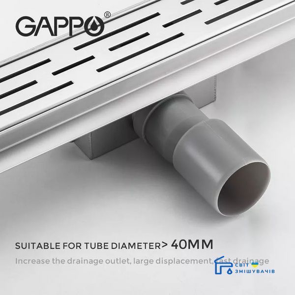 Трап для душу GAPPO G85007-1, 70х500 мм, Нержавіюча сталь G85007-1 фото