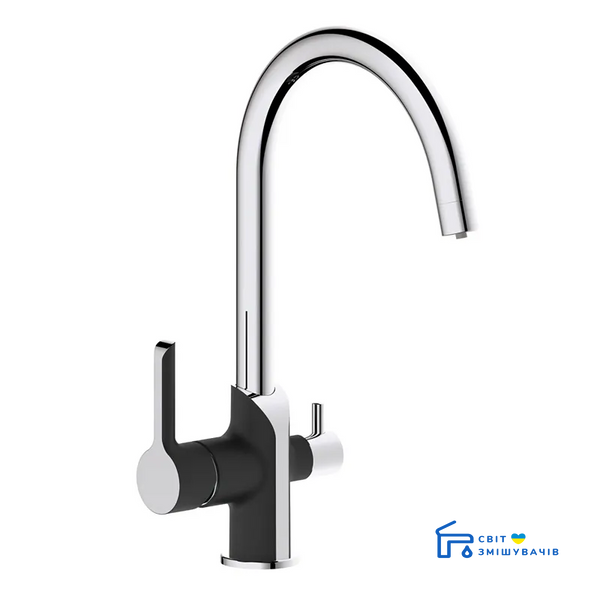 Кухонный смеситель на две воды MIXXUS PREMIUM EDEM 021 (BLACK) (MI5925) MI5925 фото