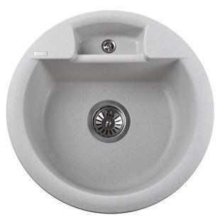 Гранитная мойка Globus Lux GURON жемчужный 480мм 8100gser фото