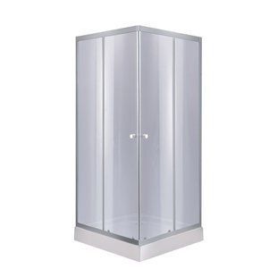 Душова кабіна Lidz Wawel SC80x80.SAT.LOW.GR, скло тон. 4 мм + Lidz Душовий піддон KAPIELKA ST80x80х14 SD00051444 фото