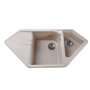 Гранитная мойка Globus Lux GARDA пiщаний 1000х500мм-А0004 6187gser фото