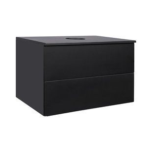 Тумба підвісна Qtap Tern 800х476х469 Matt black зі стільницею QT1779TPL802MB SD00045080 фото