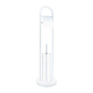 Ерш напольный с бумагодержателем ZERIX KIT ME04 White (ZX4643) ZX4643 фото