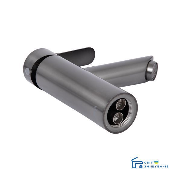 Смеситель для раковины Brinex Pure 001F низкий Gunmetal Black BRIPUR001FGRP SD00053171 фото