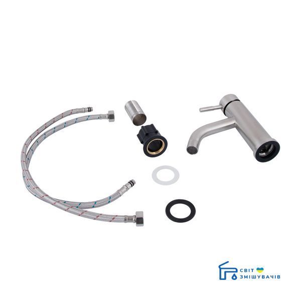 Змішувач для раковини Lidz Aria 0011F (k35) LDARI0011FNKS46091 Nickel SD00052215 фото