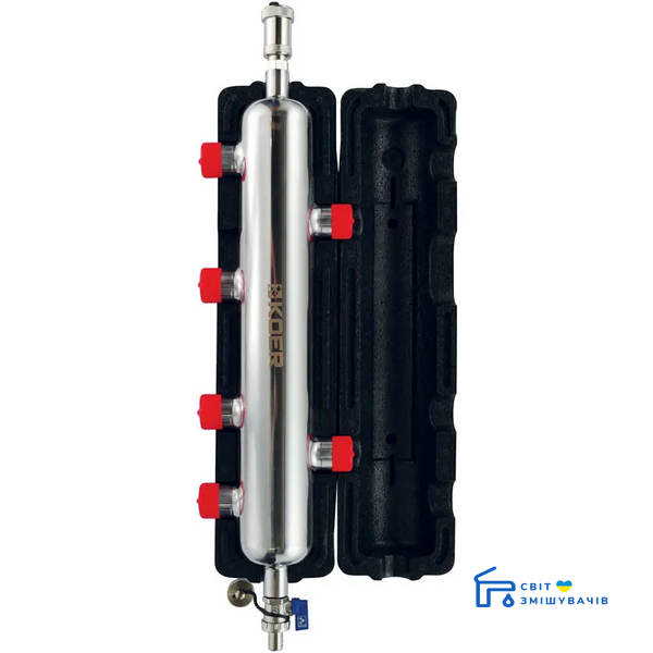 Гідрострілка KOER KR.S1032 4/2 (з повітровідвід. та дренаж. краном) 1" НР SUS304 (KR2959) KR2959 фото
