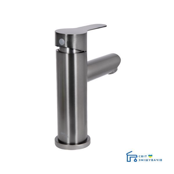 Смеситель для раковины Brinex Pure 001F низкий Gunmetal Black BRIPUR001FGRP SD00053171 фото