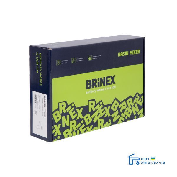 Смеситель для раковины Brinex Pure 001F низкий Gunmetal Black BRIPUR001FGRP SD00053171 фото
