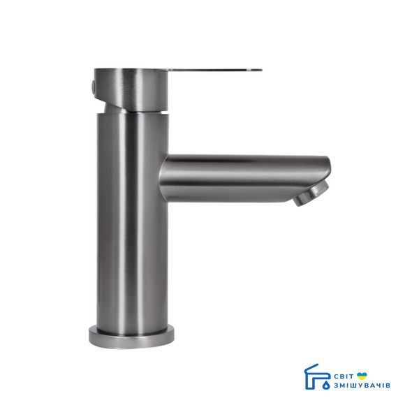 Смеситель для раковины Brinex Pure 001F низкий Gunmetal Black BRIPUR001FGRP SD00053171 фото