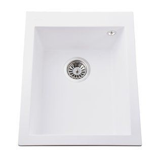 Гранитная мойка Globus Lux LAMA белый 410х500мм-А0007 8480gser фото