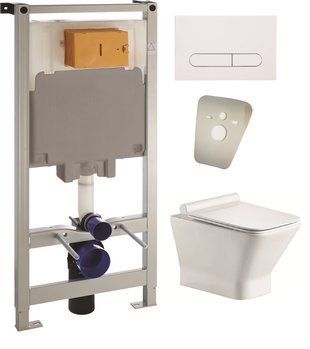 VILLEROY & BOCH 4694HR01+141515 Комплект: ARCHITECTURA Directflush унитаз подвесной 37*53см в ком с сид с функ Slow closing 4694HR01 + Volle инсталляция 141515 4694HR01+141515 фото