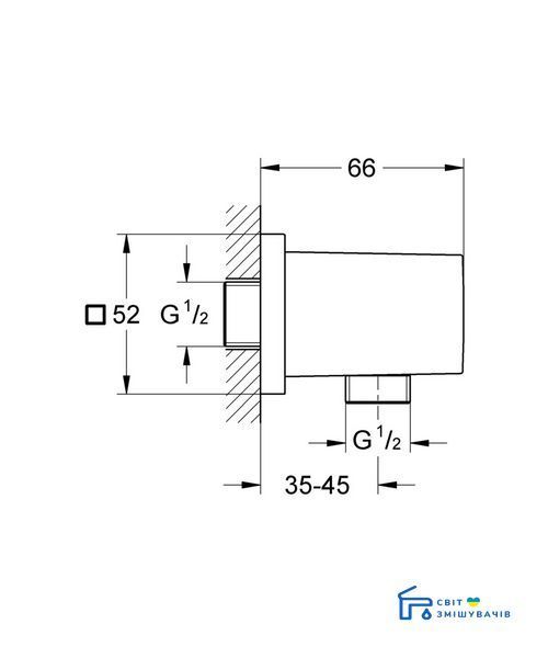 Підключення шланга Grohe Euphoria Cube 27704000 SD00023654 фото