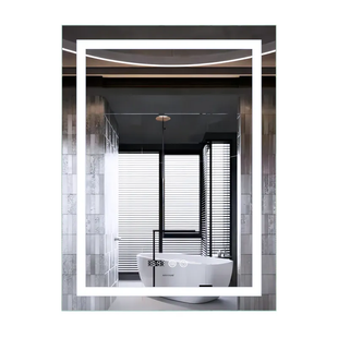 Зеркало Mixxus Premium FLASH MR21-70x90 с Led Touch, Anti-fog, димером, регулятором яркости, часами MP6618 фото