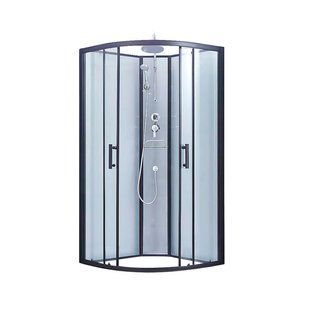 Душевой бокс Lidz Majatek SB90x90.BLA.LOW.TR, стекло прозрачное 5 мм без поддона SD00047574 фото