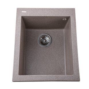 Гранитная мойка Globus Lux LAMA мокко 410х500мм 22976gser фото