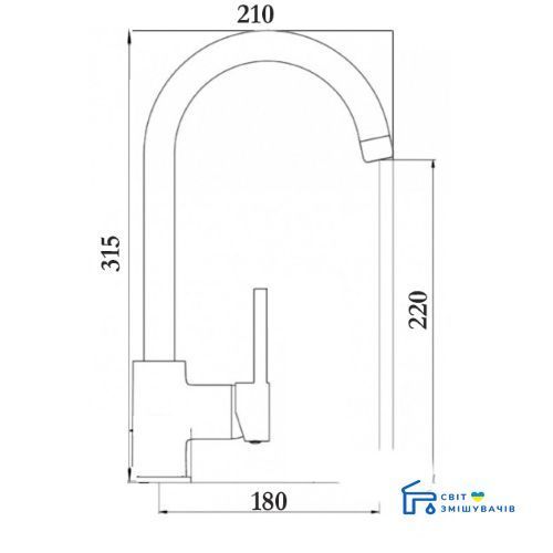Монокран для мойки Globus Lux SUS-001M 15053gser фото