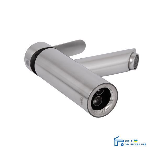 Змішувач для раковини Brinex Pure 001F низький Nickel BRIPUR001FNKL SD00053172 фото