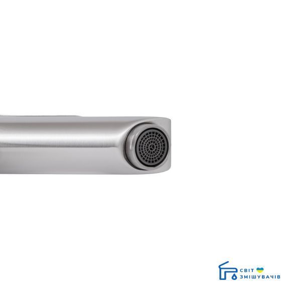 Змішувач для раковини Brinex Pure 001F низький Nickel BRIPUR001FNKL SD00053172 фото