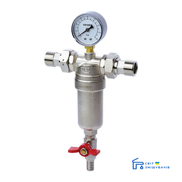 Фільтр самоочисний з манометром 1/2'" KOER KR.1250 (KR2656) KR2656 фото